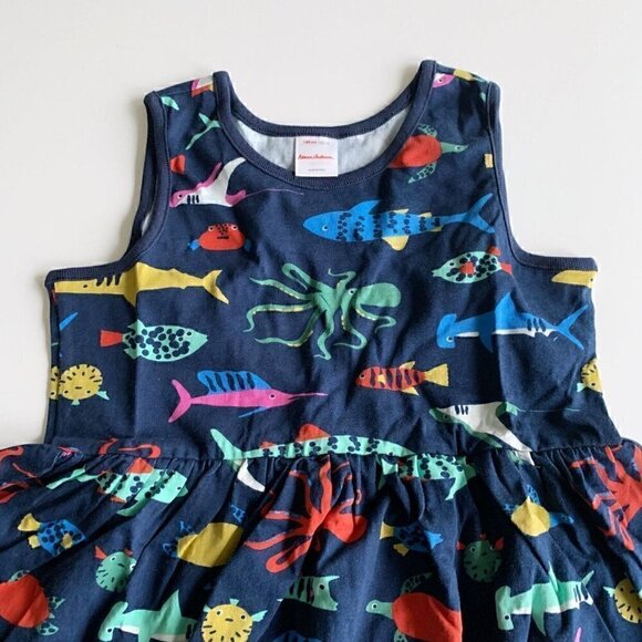NEW Hanna Andersson Girl Sea life Print Girl Dress With Pockets 10 Years 140 Cm - Picture 5 of 9